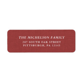 Rústica Faux Burlap Navidades Etiqueta de direcció