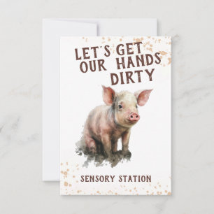 Rústica granja animal Sensoria Juega Rótulo de cum