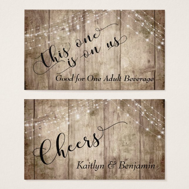 Rústica madera marrón pálida con entradas para beb (Anverso y reverso)