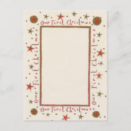 Rústica nuestra primera tarjeta de Navidad