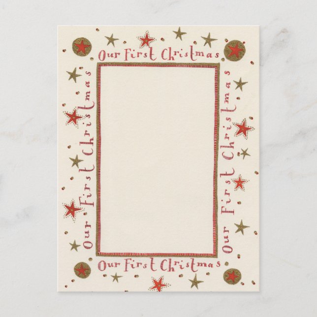 Rústica nuestra primera tarjeta de Navidad (Anverso)