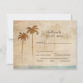 Rústica Palm Trees Beach Wedding rsvp