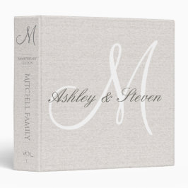 Rústica personalizada con monograma blanco
