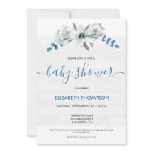 Rústica Personalizado de ducha para bebés Flora de