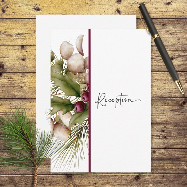 Rústica recepción de Boda de Invierno de Pino (Subido por el creador)