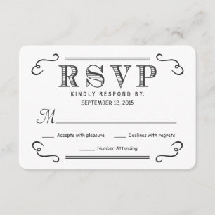 Rústica respuesta del Boda RSVP de Black Burlap