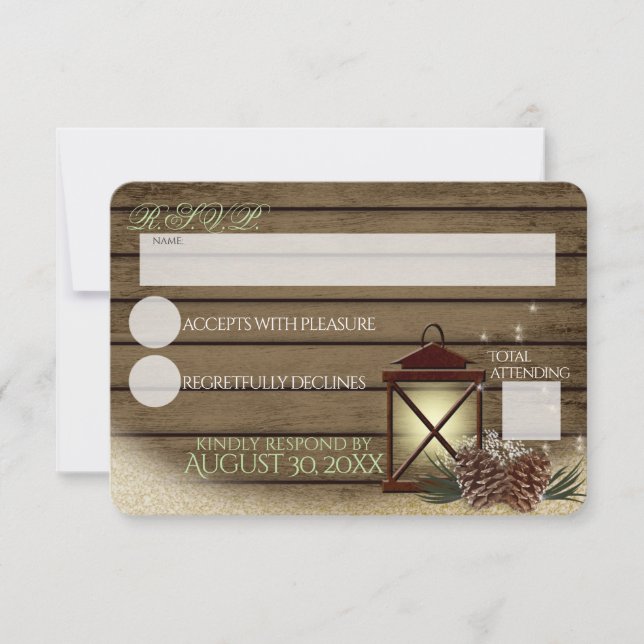 Rústica respuesta en madera de granero de invierno (Anverso)