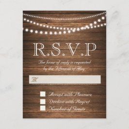 Rústica String de las luces RSVP Tarjeta de 4,25"