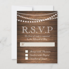 Rústica String de las luces RSVP Tarjeta de 4,25"