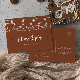 Rústica String ilumina el menú Terracotta Elección