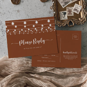 Rústica String ilumina el menú Terracotta Elección