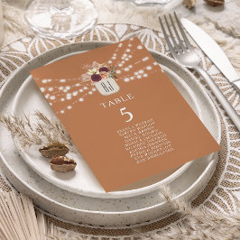 Rústica tabla de asientos de Naranjas de Terracota