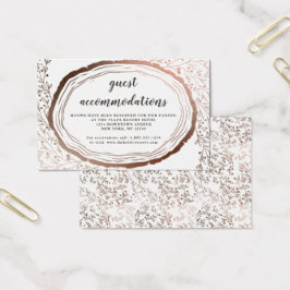 Rústica Tarjeta de inserción de alojamiento en reb