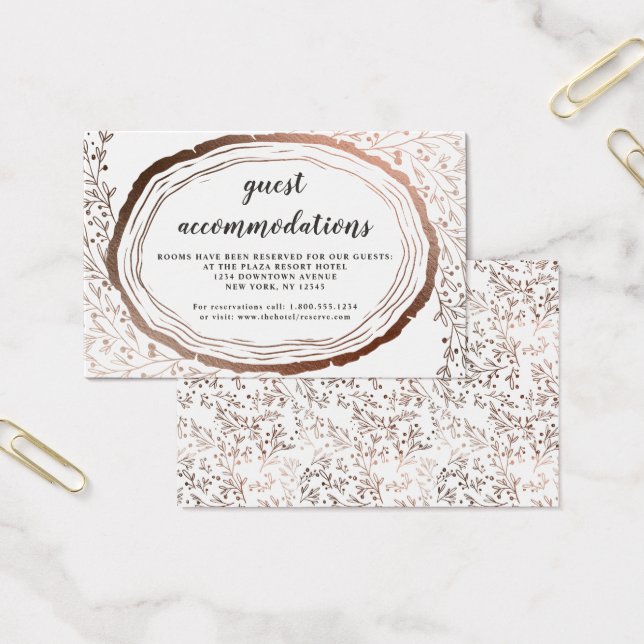 Rústica Tarjeta de inserción de alojamiento en reb (Oficina)