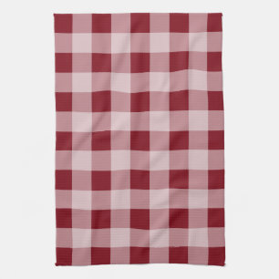 Rústica toalla de cocina roja de Gingham
