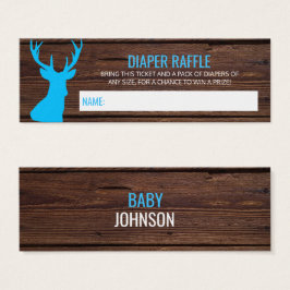 Rústica Wood Blue DIAPER RUFFLE Entradas QTY100