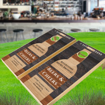 Rústica Wood Tone Beer Botella Micro Brewery Promo