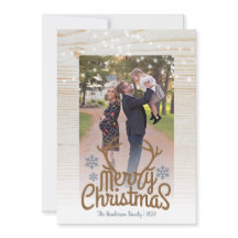 Rústicas Antlers Fotos String Light Feliz Navidad