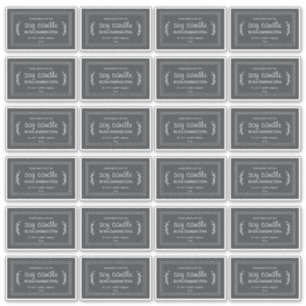 Rústicas etiquetas de velas de soja caseras 24x Je