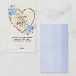 Rústicas tarjetas de rifa de pañales florales para
