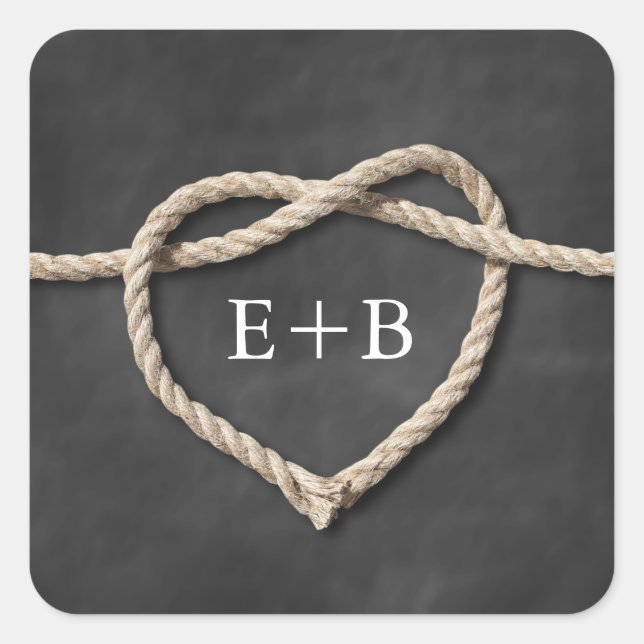 Rústico amarrando al Pegatina del nudo (Anverso)