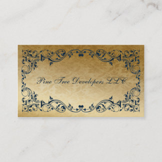 rústico azul marino regal Elegante Tarjetas de vis