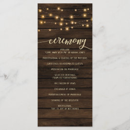 Rústico Barn Wood String luces Programas de boda