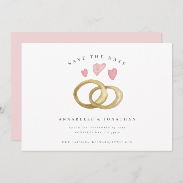 Rústico boda anillo bonito rosa giratorio moderno (Anverso / Reverso)