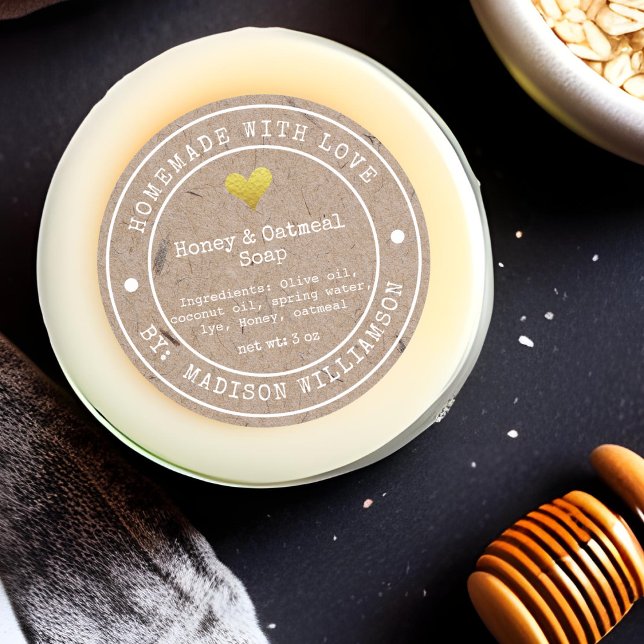 Rústico casero con etiqueta de jabón de amor | ing (Subido por el creador)