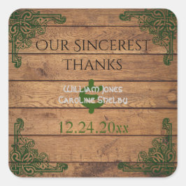 Rústico Celtic Claddagh Gracias Pegatina