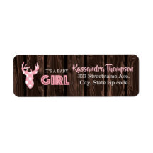 Rústico ciervo rosado es una etiqueta de dirección