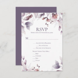 Rústico Dusty Purple Mauve Floral Rosa RSVP