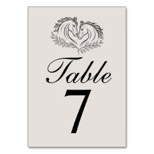 Rústico elegante número de mesa de Boda de caballo