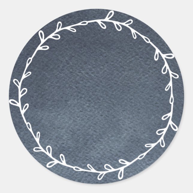 Rústico Etiqueta en Blanco para Escribir Azul Prof (Anverso)