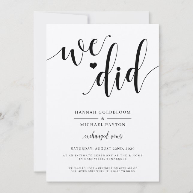 Rústico hicimos Invitación Boda (Anverso)