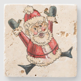 ¡Rústico "Hooray Santa"! Posavasos