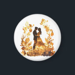 Rústico imán Boda otoñal<br><div class="desc">¡Un imán rústico con encanto perfecto para los bodas de otoño! Con tonos cálidos de otoño y un diseño elegante,  hace un hermoso favor de boda o de mantenimiento. Un toque encantador para las celebraciones de temporada.</div>