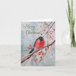 Rústico invierno de pájaro Feliz Navidad