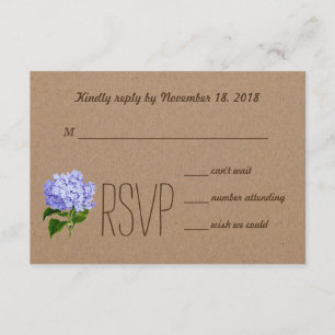Rústico Kraft Paper Blue Hydrangea RSVP