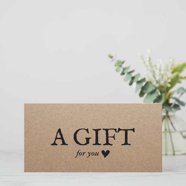 Rústico Kraft Salon & Spa Certificados de Regalo (Anverso de pie)