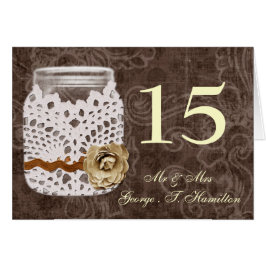 Rústico Lace Wraped Mason Jar Boda
