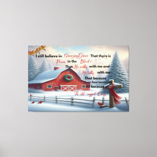 Rústico lienzo de granero que aún creo en asombros