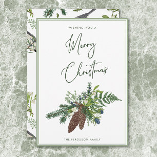 Rústico Navidad de spray de vino y bayas de invier