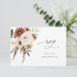 Rústico Neutral Boho Floral w Meal RSVP S2