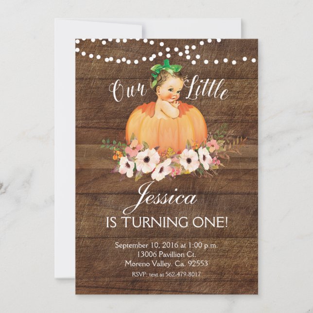 Rústico, nuestra calabaza se vuelve una invitación (Anverso)