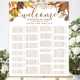 Rústico organigrama alfabético Boda otoño