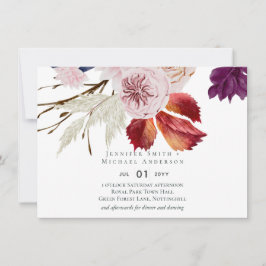 Rústico otoño caída calabazas higos flores Boda