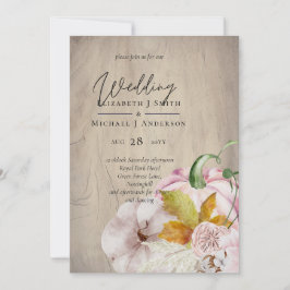 Rústico otoño caída calabazas higos flores Boda