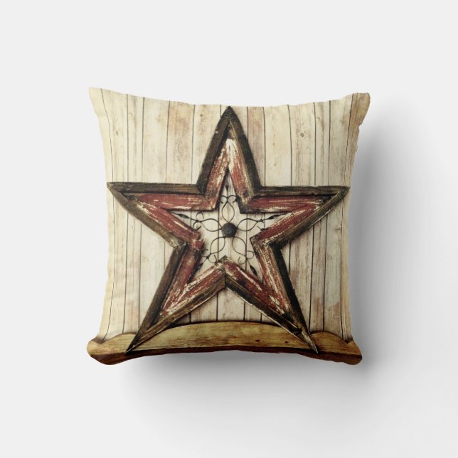 Rústico País Cojín decorativo de Estrella Occident (Anverso)