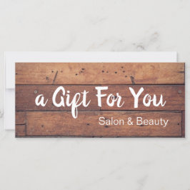 Rústico País Elegante Certificado de Regalo de Sal